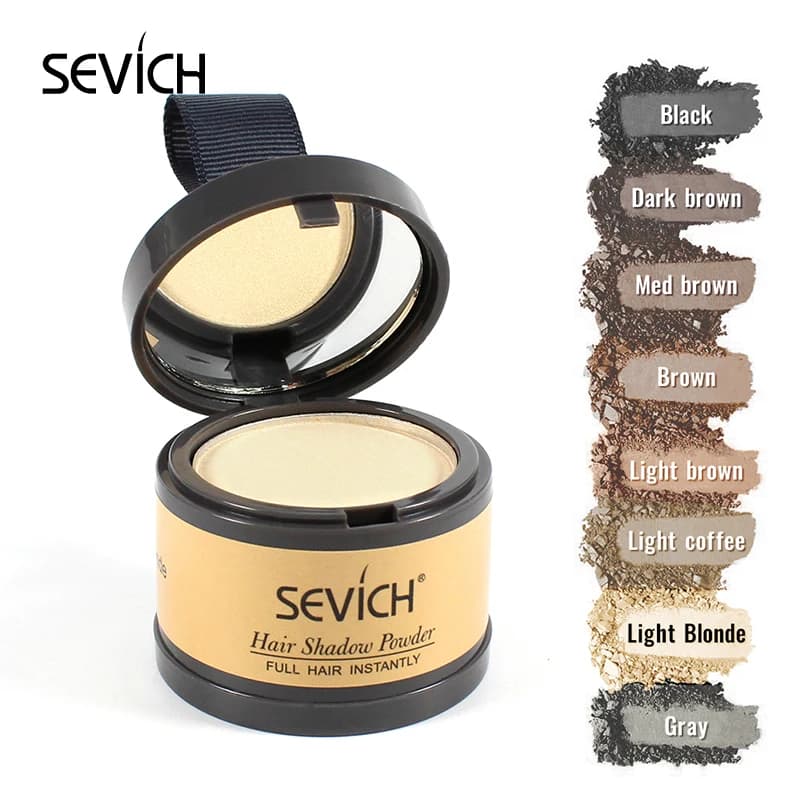 Sevich Colore biondo chiaro Linea sottile Ombra in polvere Copertura istantanea della radice 4g Capelli soffici in polvere Correttore per capelli Coverag Make up