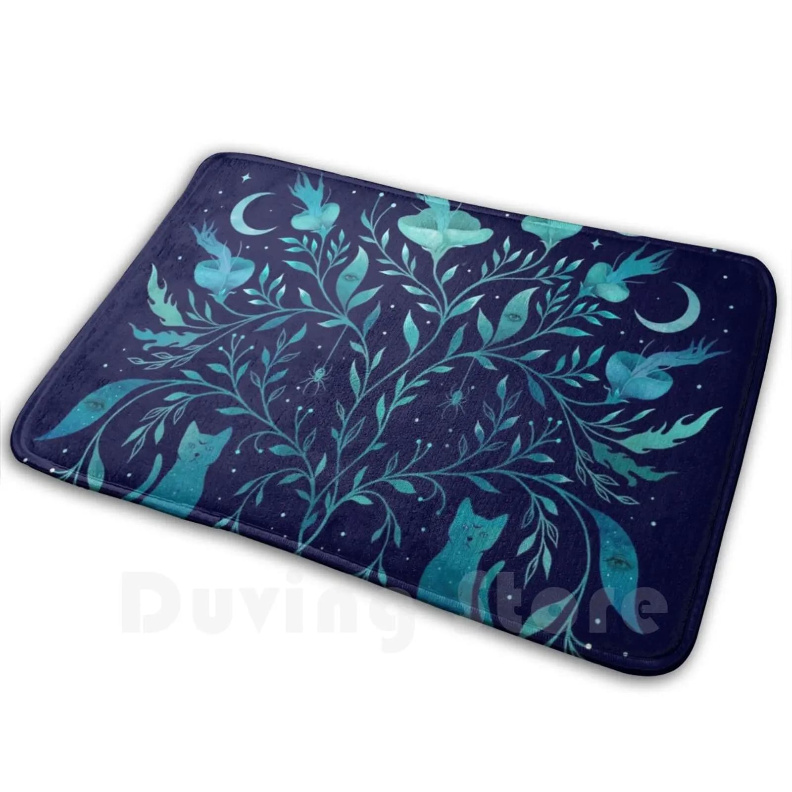 Tappetino per piante in vaso mistico Tappeto Tappetini antiscivolo Tappetini per camera da letto Vaso di fiori Pianta Botanica Mistico magico Wicca Strega Vibe Gatto