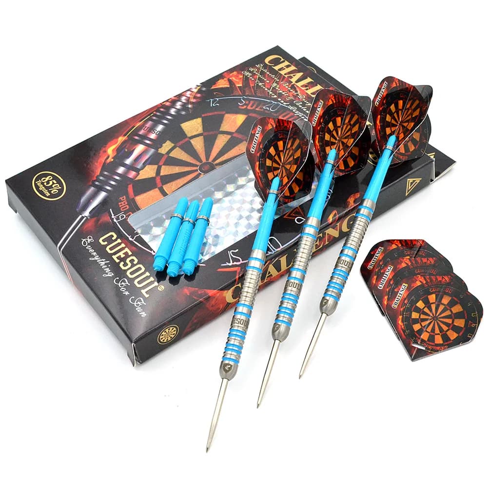 CUESOUL CHALLENGE Set di freccette al tungsteno con punta in acciaio sottile da 24 g 85%
