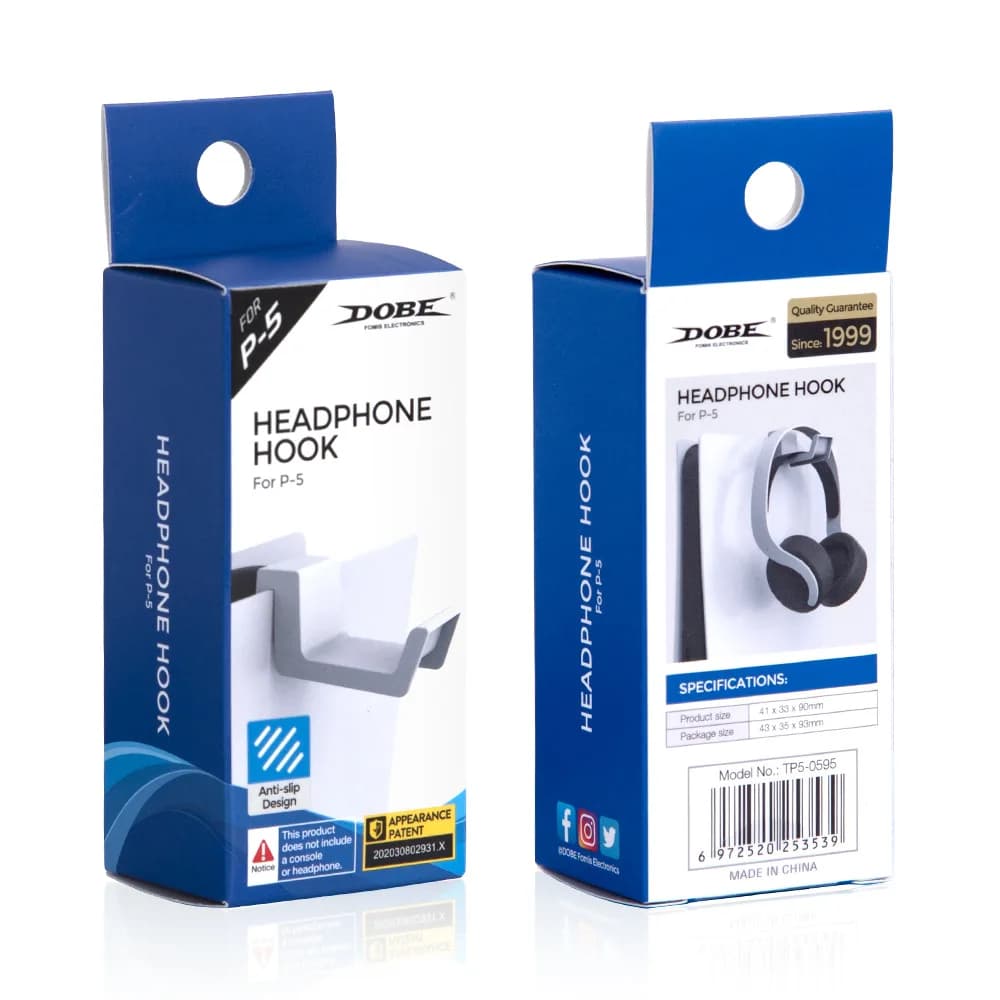 Supporto per cuffie in ABS in lega di alluminio PS5 protezione efficace Controller Gamepad supporto Design curvo per Playstation 5