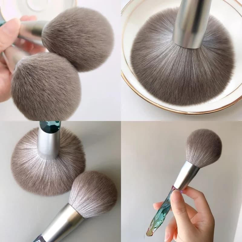 Pennello per trucco con manico colorato pennello per ombretto per capelli in fibra di seta di mais per trucco pennelli cosmetici professionali pennello per cipria sciolto