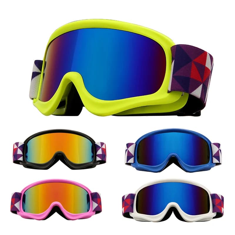 Occhiali da sci per bambini Doppio antiappannamento UV400 Bambini 3-12 anni Occhiali Occhiali da neve Sport all'aria aperta Ragazze Ragazzi Snowboard Sci