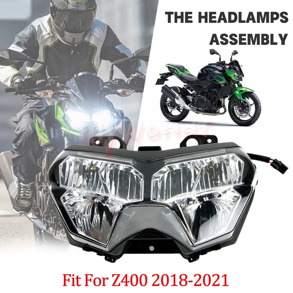 Misura Per KAWASAKI Z400 2019 - 2024 Faro Del Motociclo Faro Lampada di Illuminazione di Montaggio Z 400 2019 2020 2021 2022 2023