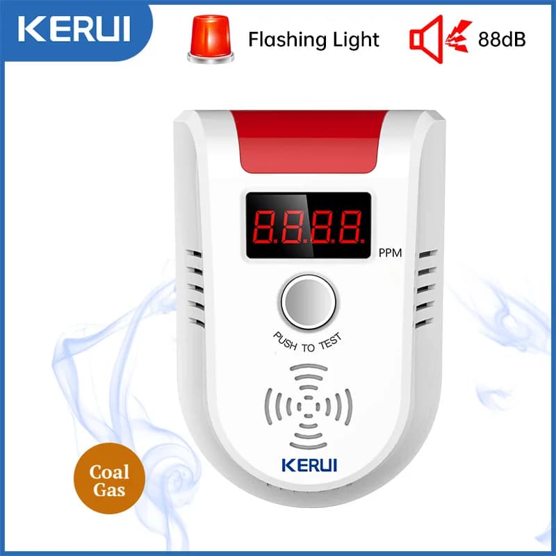 KERUI GD13 rilevatore di GAS gpl allarme Display a LED digitale senza fili rilevatore di Gas combustibile a perdita naturale per sistema di allarme domestico