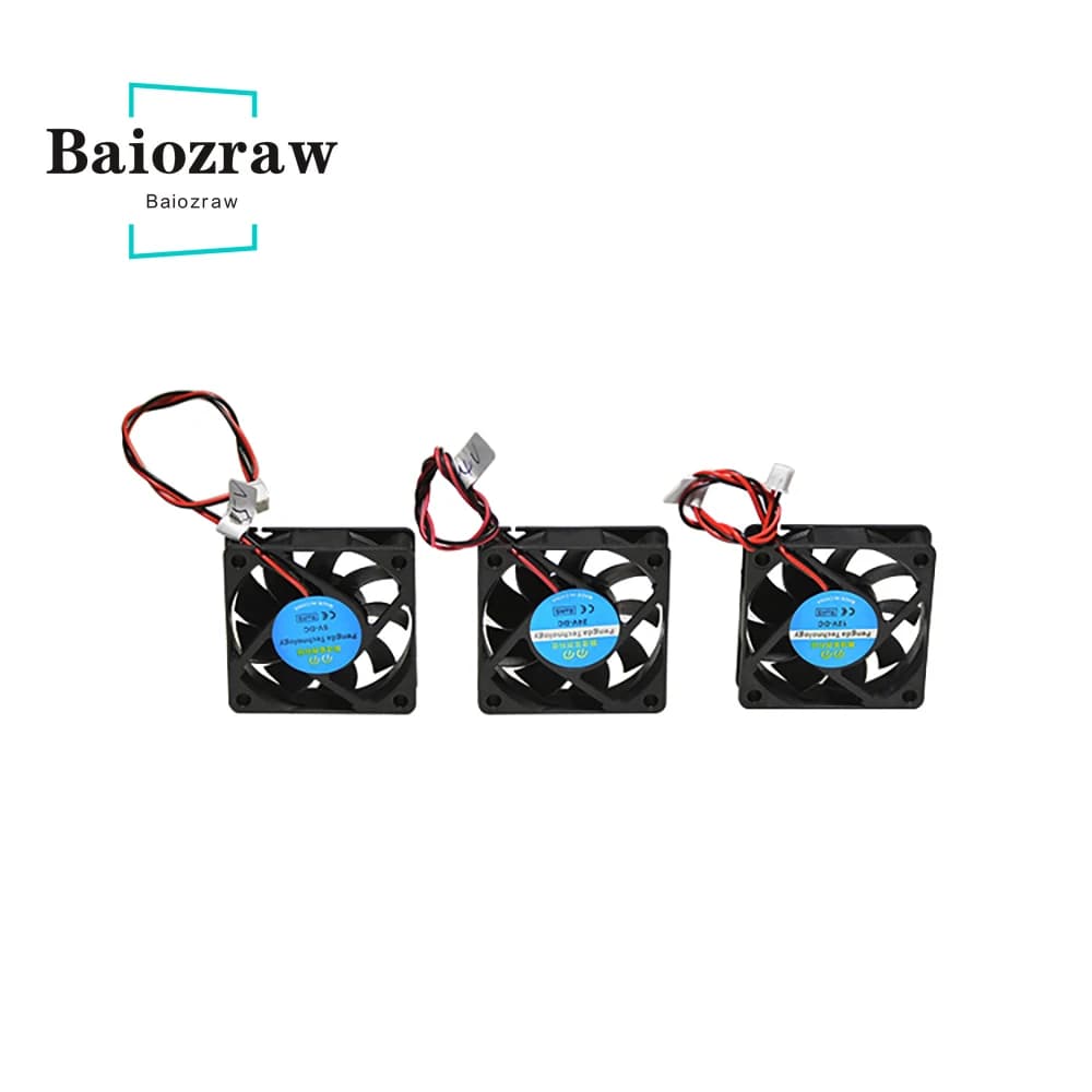 1 pcs printer 3D 6015 2pin 60mm 60x60 X15mm 6cm fan cooling fan graphics card DC 5V / 12V / 24V 6015 2P