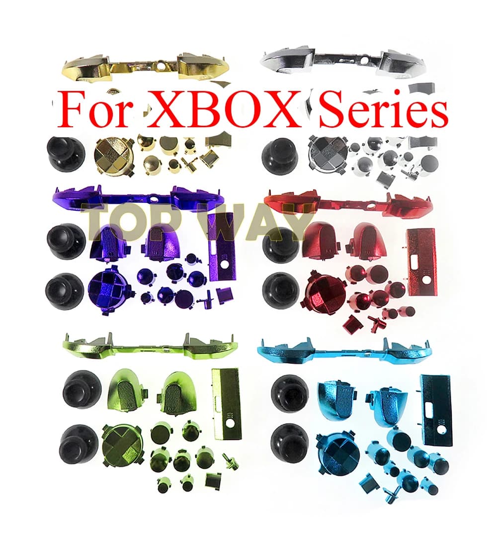 1 set di pulsanti di ricambio per controller Xbox Series SX cromato LB RB LT RT paraurti trigger D-pad ABXY