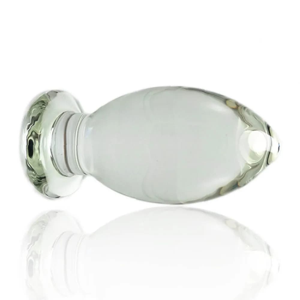 Plug anale in vetro trasparente sfera grande in cristallo conico ano Butt Plug giocattoli del sesso per masturbazione per adulti prodotti del sesso giochi lesbiche Gay