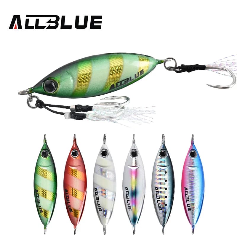 ALLBLUE Nuovo S-BENT Slow Jig Metal Casting Spoon 40G 60G Esca Artificiale per Pesca Offshore e Jigging