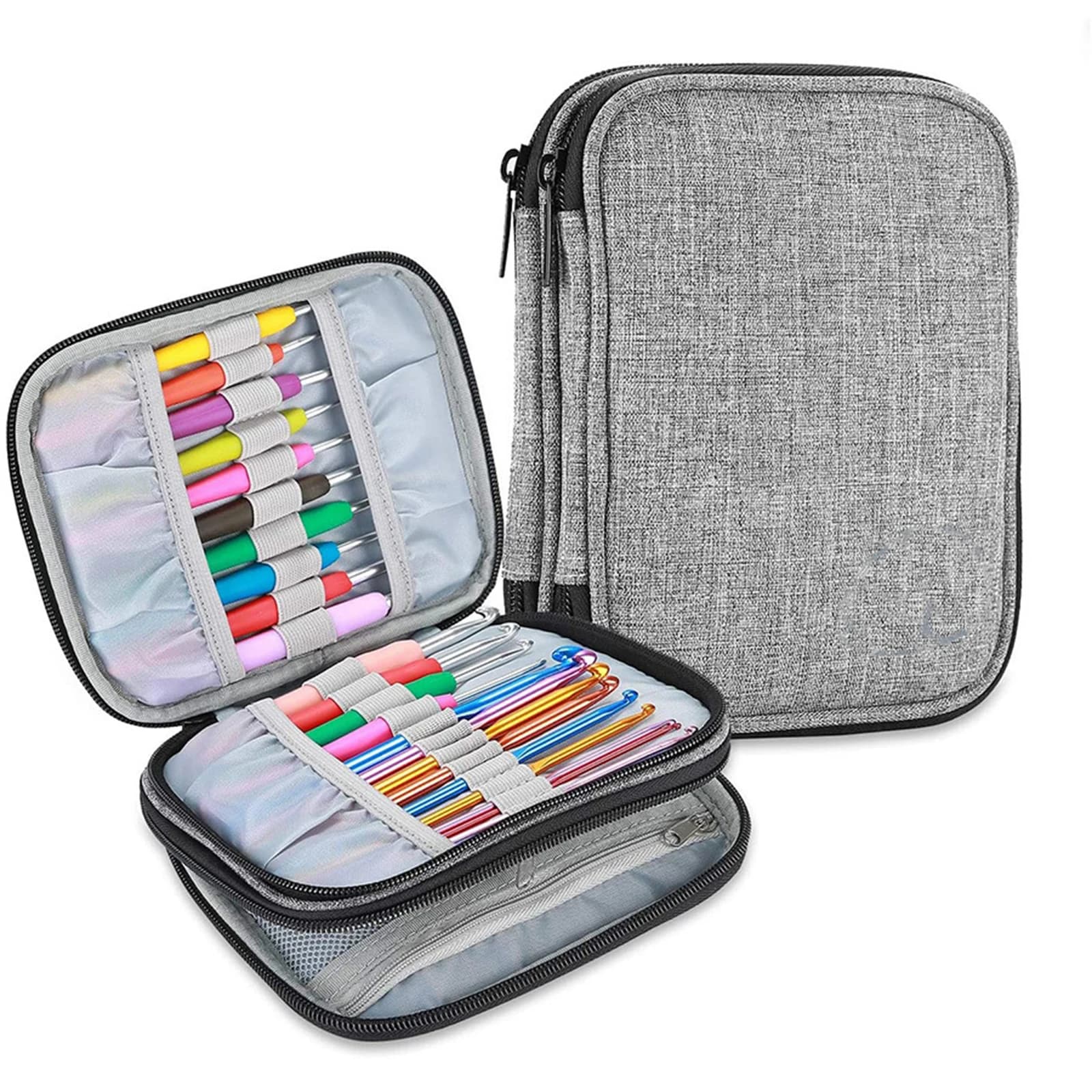 Home uncinetti custodia per aghi strumenti per filati borsa per Organizer con cerniera per maglieria