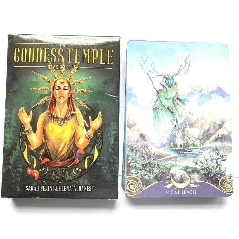 Nuovo The Goddess Temple Oracle Cards Deck versione inglese PDF guida tarocchi gioco da tavolo per donne ragazze bambini uso familiare
