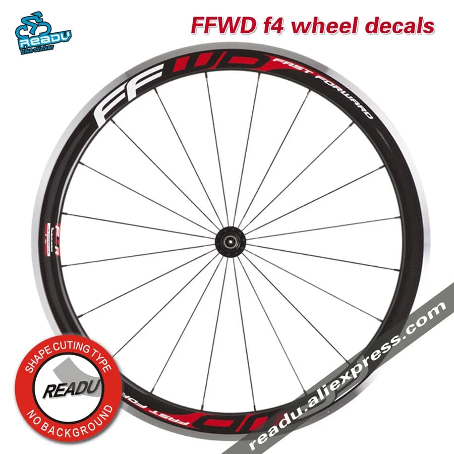 Adesivo per bicicletta da esterno caldo FFWD f4 Adesivi per gruppo ruote per bicicletta da strada adatti per cerchi 38/40 per decalcomanie per due ruote Adesivo per bici