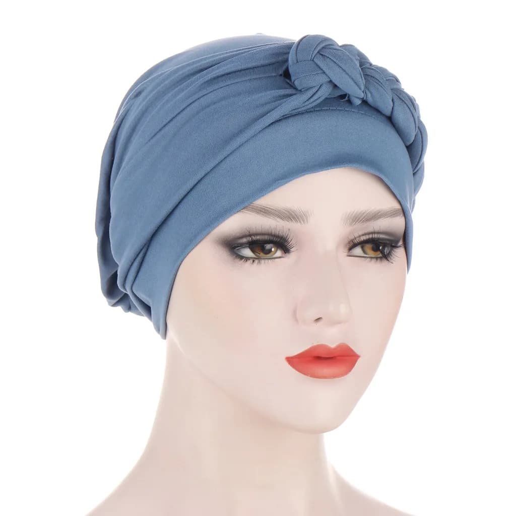 Donna Lady Musulmano Treccia Testa Turbante Avvolgente Copertura Cancro Chemio Islamico Arabo Cappello Cappello Perdita di Capelli Cofano Berretti