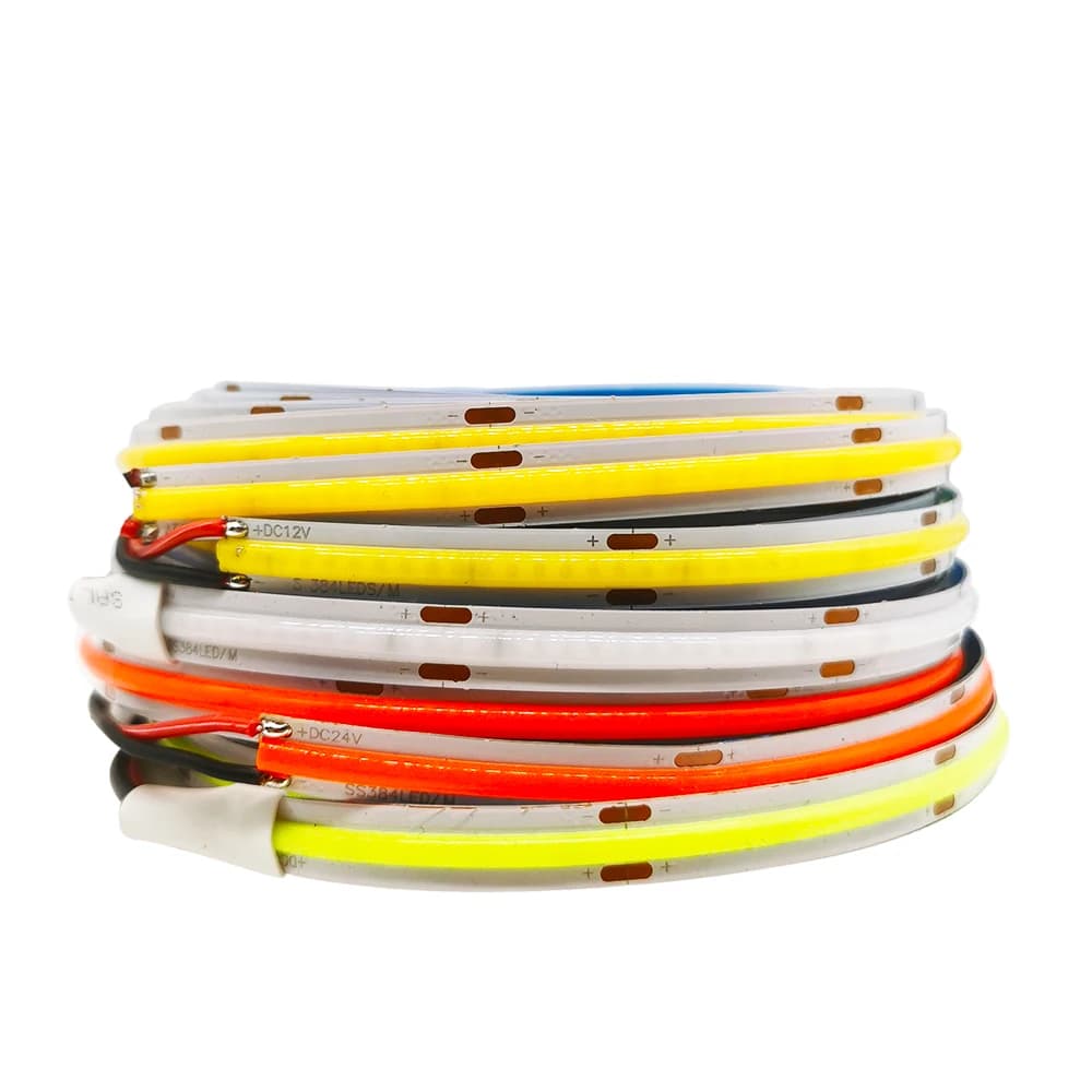 COB High Density Flexible LED Strip Light 480LEDs SMD3014 Linear Ribbon Dimmable Red Green Blue Warm Nature Cool White DC12V 24V
