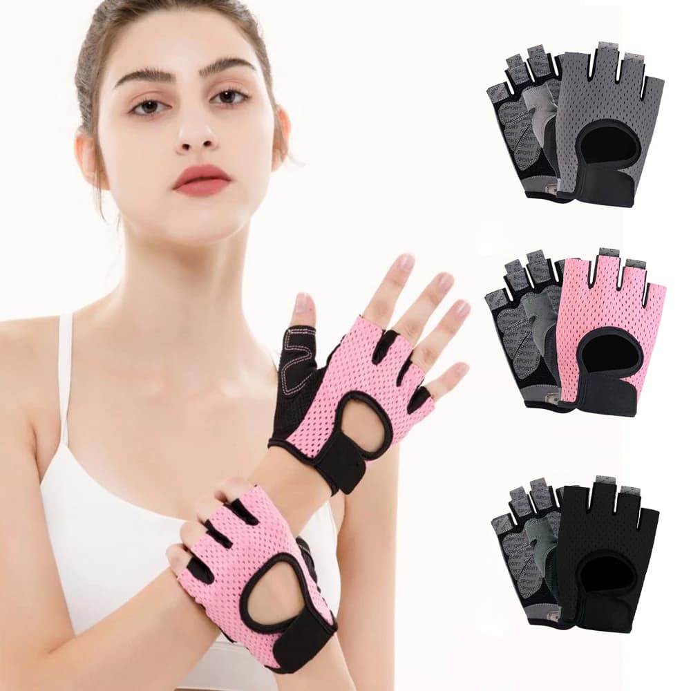 Gym Gloves Half-Year Sports Strength Training Horse Riding Bodybuilding Hiking Anti-slip Gloves Breathable