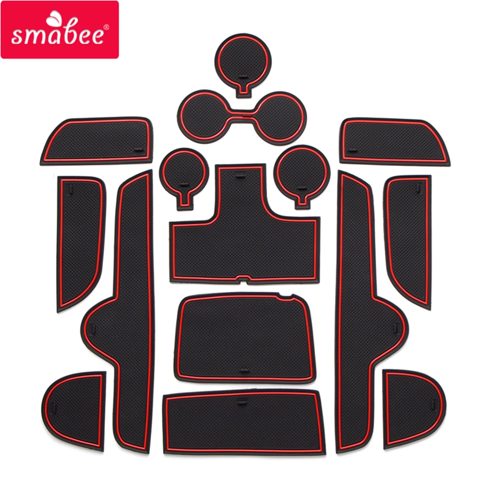 Smabee Auto Anti-Slip Gate Slot Cup Zerbino For KIA Forte K3 Cerato 2019 2020 Wallet Anti-slip Mats Accessories Pad Non-slip