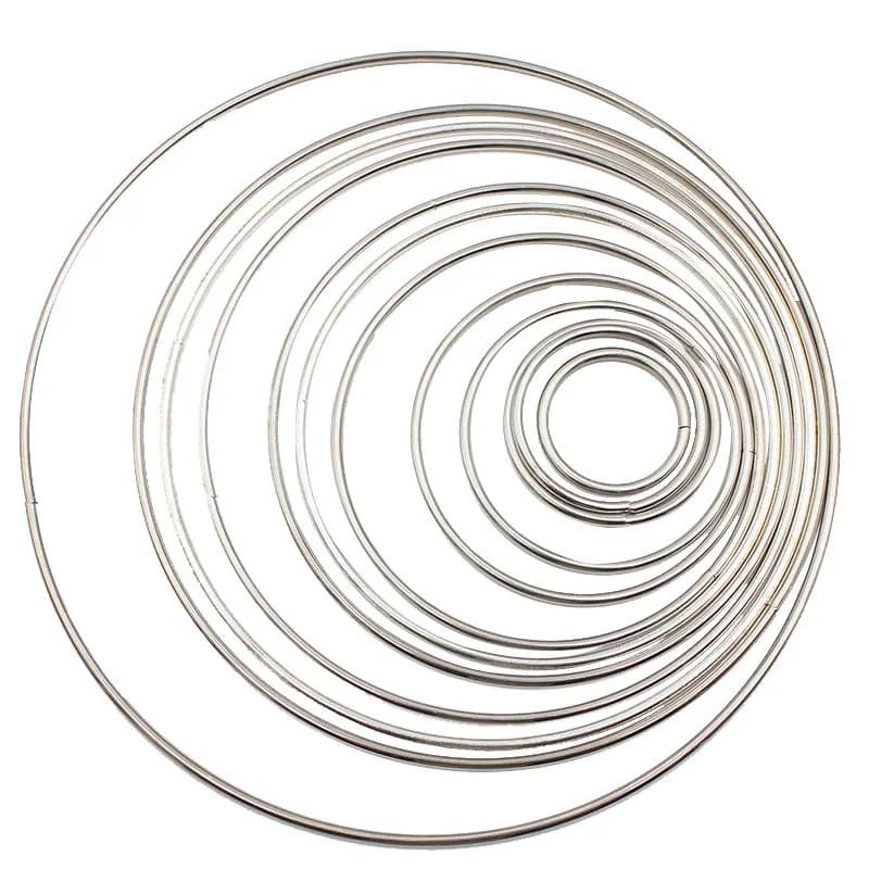 1pack/lot Gold/Silver/KC Gold Color 35-190mm Big Dream Catcher Circle Ring Craft Metal Rings For Dream Catchers Hoops Connectors