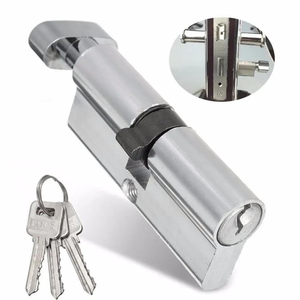 Nuovo X70 SilverTone Cilindro Hardware Serratura per porta di sicurezza domestica in alluminio per interni Serratura per interni in alluminio Sicurezza sicura