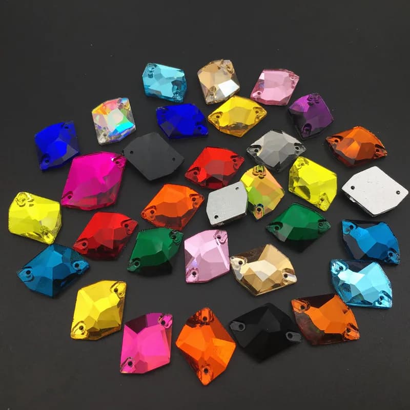 3265 Cosmico con retro piatto da cucire su pietre di cristallo 9x12,11x14,14x17,16x21,21x27 mm Strass in vetro da cucire Strass allentati fai da te per il vestito