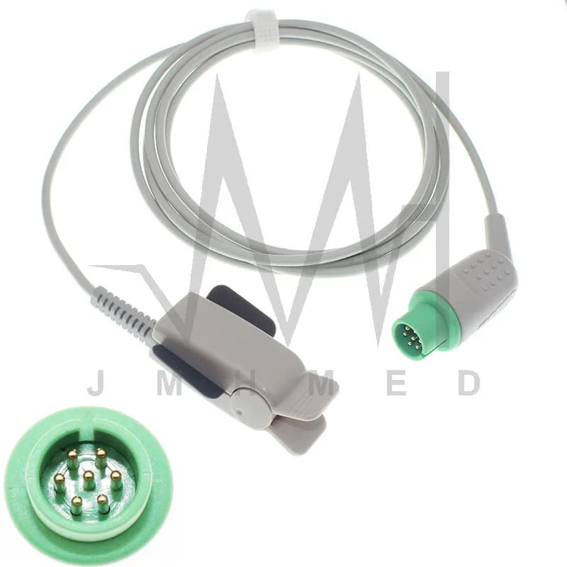 Compatible BIONET BM3,BM5,BM7,BM5 PRO Monitor Spo2 Probe Pulse Oxymeter Cable for Adult/Child/Nanate/Ear Oxygen.