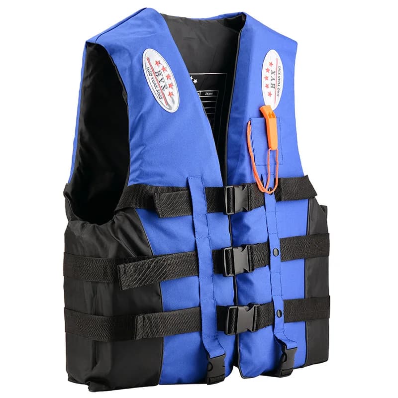 Giubbotto di salvataggio universale con fischietto per adulti e bambini, nuoto all'aperto, canottaggio, gilet da sci alla deriva, tuta di sopravvivenza, poliestere,