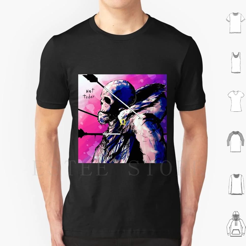 Still Alive T Shirt Uomo Cotone 6xl Frecce Teschio Colorato Morte Non Morto Grim Reaper