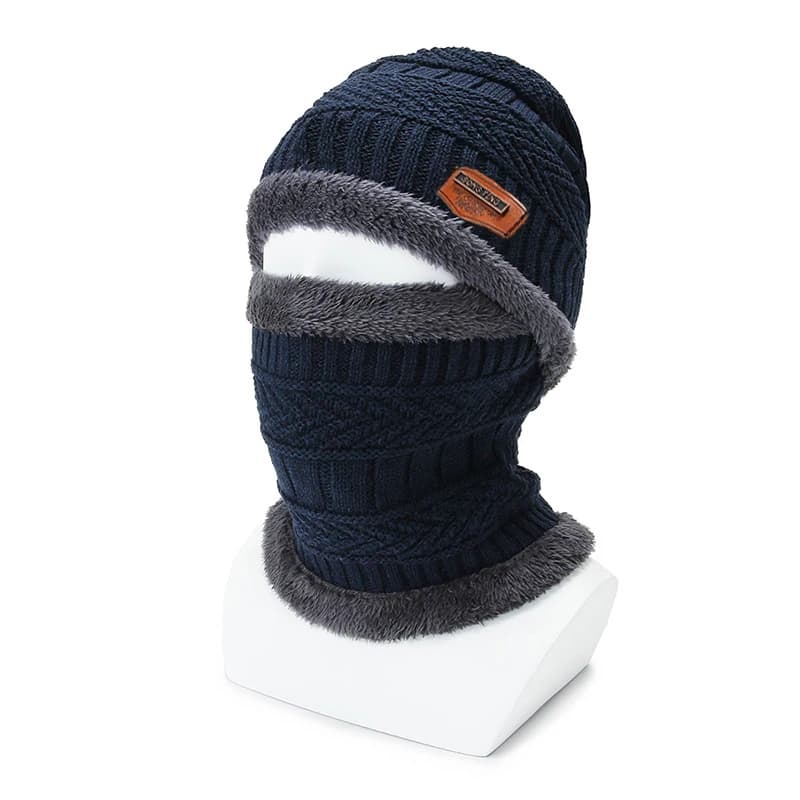 Cappelli invernali per uomo cappello sciarpa Set velluto Skullies berretto cappello lavorato a maglia maschio femmina copertura orecchie morbidi spessi caldi cappellini esterni Z236