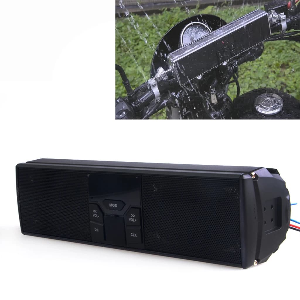 LED Display Bluetooth Motorcycle Audio System Audio APP MP3/TF/USB/FM Radio Stereo Speakers Moto Anti-theft accessories