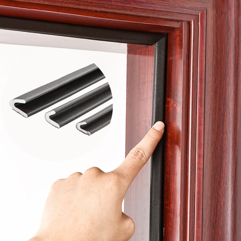 Striscia di schiuma per spelafili a forma di V, guarnizione isolante, insonorizzazione, anti-collisione per porte e finestre, guarnizione per telaio