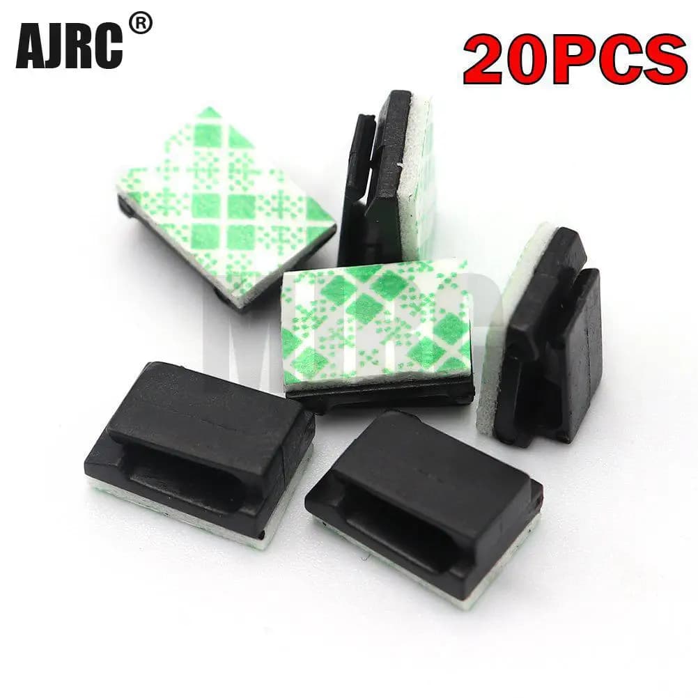 20 pezzi adesivo per cavi e cavi, fermacravatta, organizer, clip a goccia, morsetto ESC, sterzo, LED universale