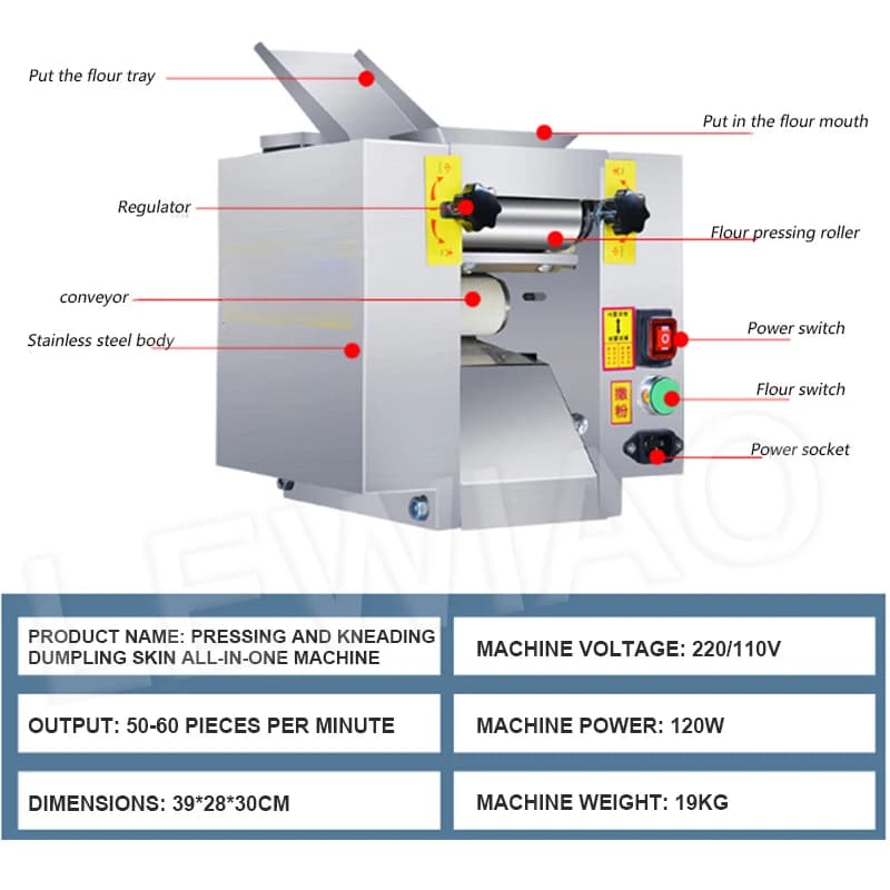 Macchina Automatica per Chapati, Pasta, Tortilla, Papad, Momo, Empanada, Tortilla, Samosa, Gyoza, Wonton, Involtini Primavera e Sfoglie per Ravioli