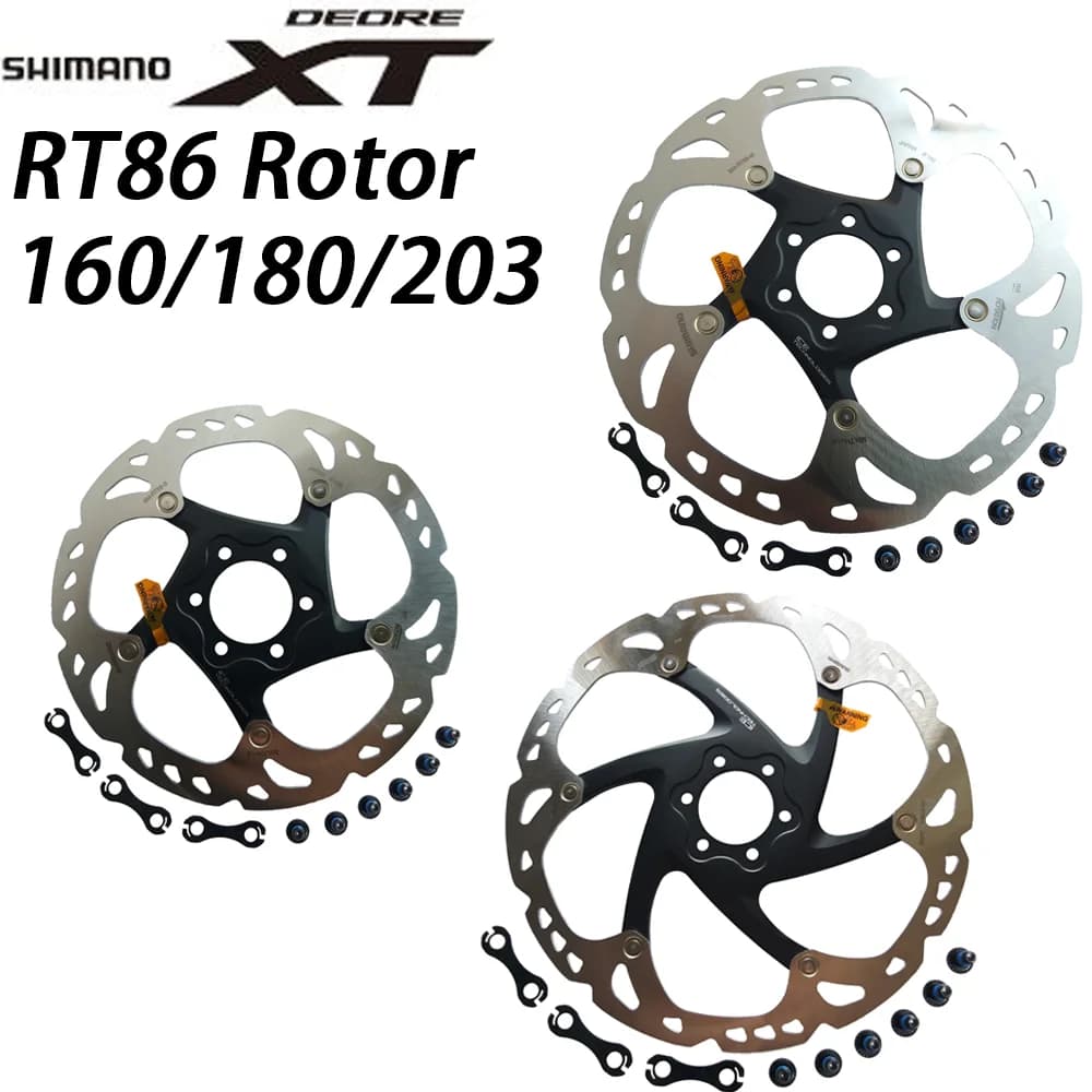 Shimano Deore XT RT86 SLX RT76 RT26 RT56 RT66 Disco freno 6 bulloni Tecnologia punto ghiaccio MTB Disco bicicletta da montagna 160MM 180MM 203MM