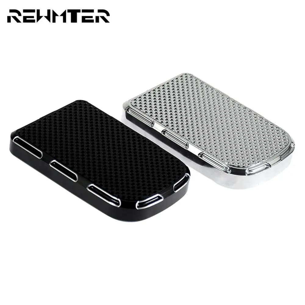 Pedale del Freno del motociclo Pad Nero Cover Bicromato di potassio di Alluminio Per Harley Touring Street Glide Road King 80-Up Trike Softail breakout
