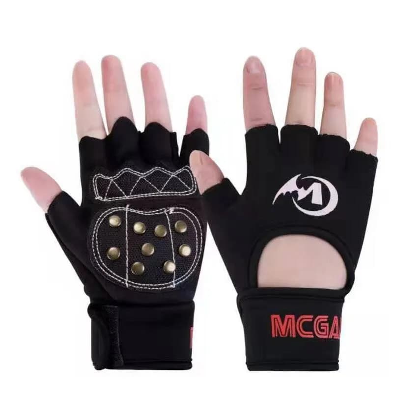 [skating gloves] MCGALA Inline Skates Glove for Scooter Skateboard Cycling Bike Racing half finger Handglove anti-abrasion