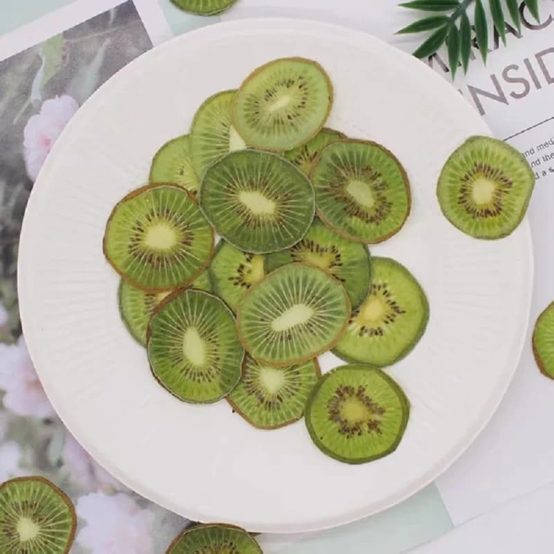 10pcs fette di kiwi essiccate pressate pianta da frutto erbacario per gioielli cartolina invito carta cassa del telefono segnalibro fare fai da te