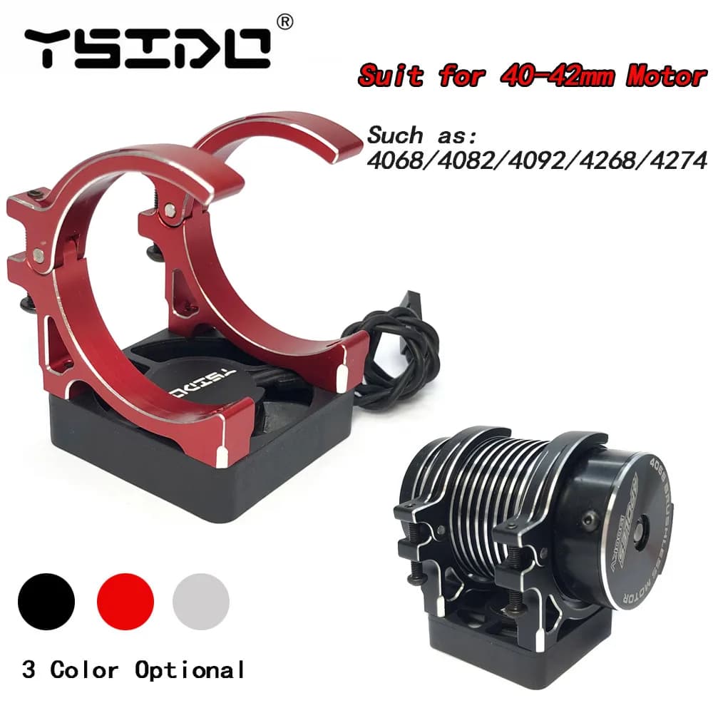 YSIDO 30mm 40mm supporto per dissipazione del calore della ventola di raffreddamento per 1/8 1/10 1/12 Traxxas Axial Wltoys 144001 104001 RC Buggy Monster Car