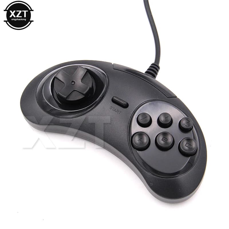 Controller di gioco Gamepad cablato USB per SEGA Genesis/MD2 Y1301 Joystick USB classico a 6 pulsanti per PC MAC Mega Drive Game Pad NUOVO