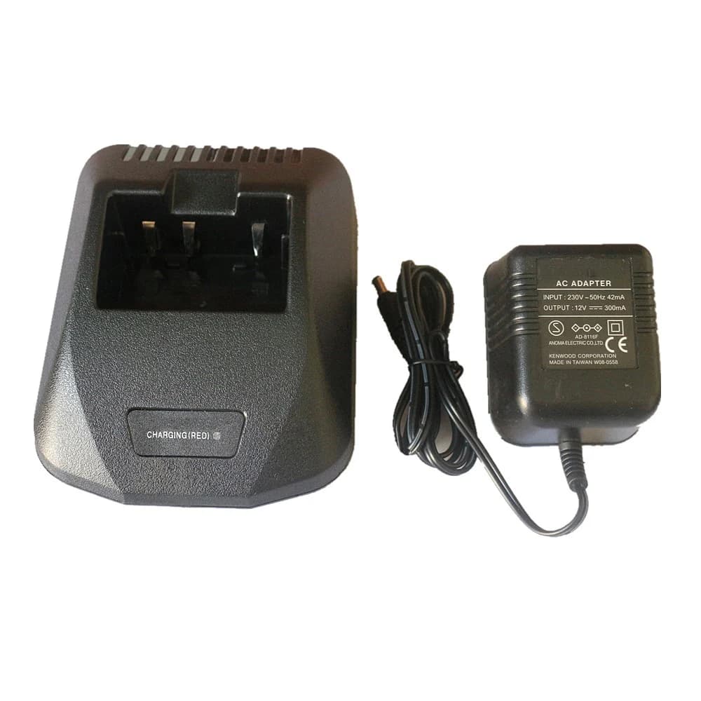 Dock batteria + adattatore rapido da parete caricabatterie adattatore di alimentazione KSC-24 per radio Kenwood TH-K2AT TH-K4AT Walkie Talkie