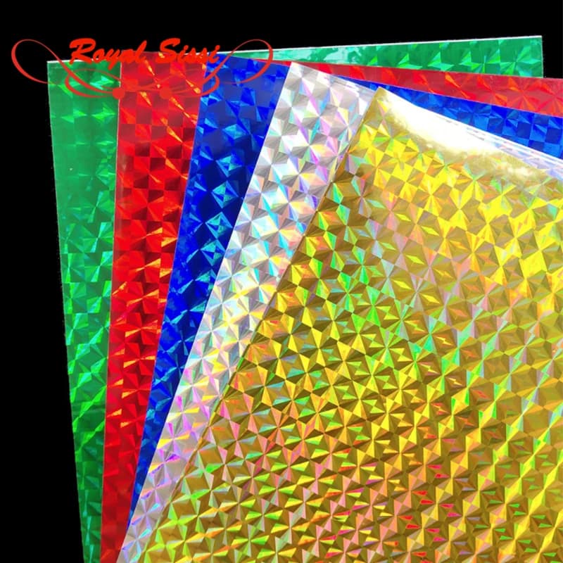 5 colori opzionali a scacchi olografici pellicola laser adesivo esca da pesca refit sticker richiamo cucchiaio da pesca materiali decorativi