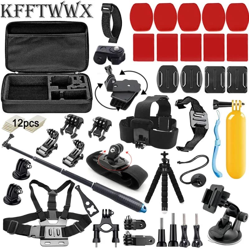 Accessories kit for Gopro Hero 13 12 11 10 9 7 6 5 4 3 Black Max Session YI SJCAM for DJI Osmo 5 Pro Insta360 X5 X4 Accessory
