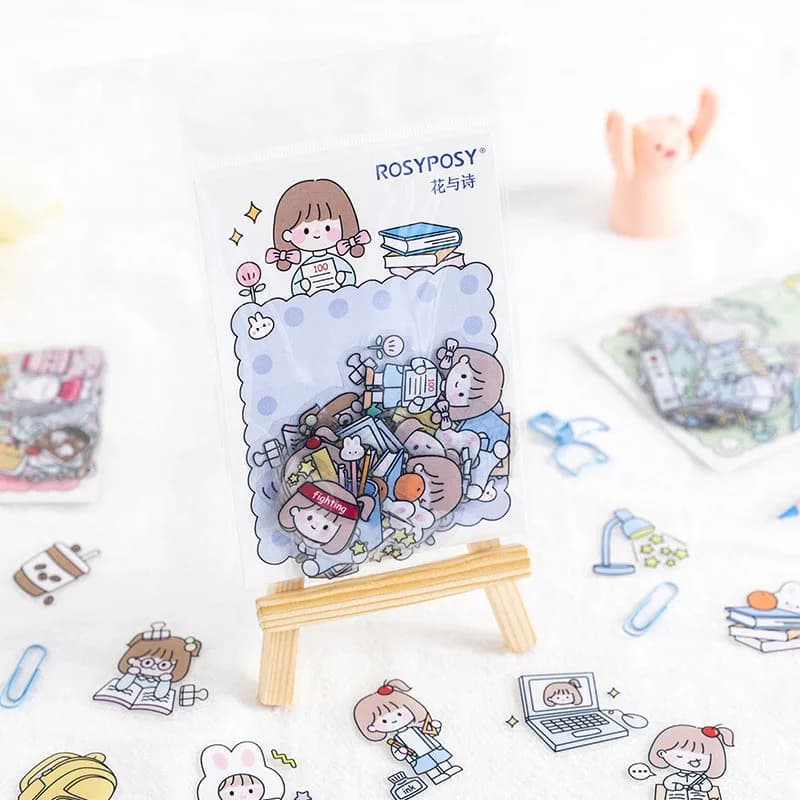 Nuovo FAI DA TE 40 pz/pacco Kawaii Washi Carta di Cancelleria Adesivi Set Etichetta Decorativa Per Scrapbooking Diario Notebook Ufficiale Agenden