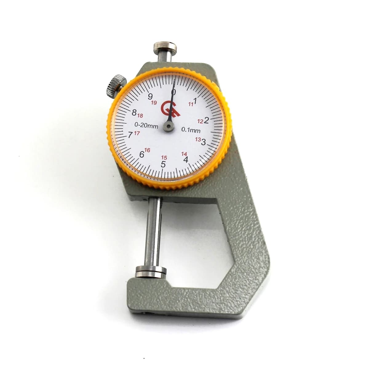 1 pz Calibro di Spessore Quadrante In Metallo Strumenti di Misura Manuale per Borsa Indumento Pelle e Altri Beni di Vita 0-20mm/0-10mm
