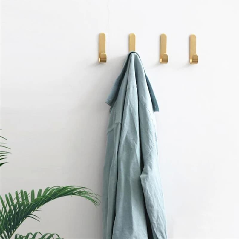 LCH Stile nordico Ottone massiccio Oro Appendiabiti Portachiavi Porta asciugamani Gancio in rame per gancio da bagno Gancio per vestiti da ingresso