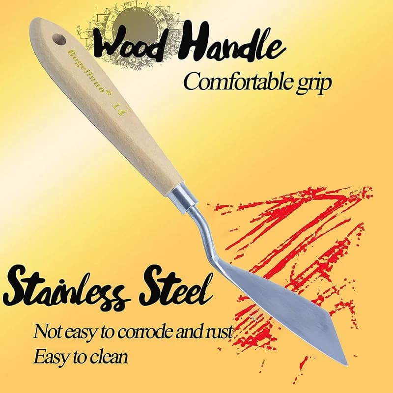 1-5 pcs Big Palette Knives for Oil, Canvas, Acrylic Painting Tool Set Oil Painting Scraper Shovel Paint Knife with Wooden Handle