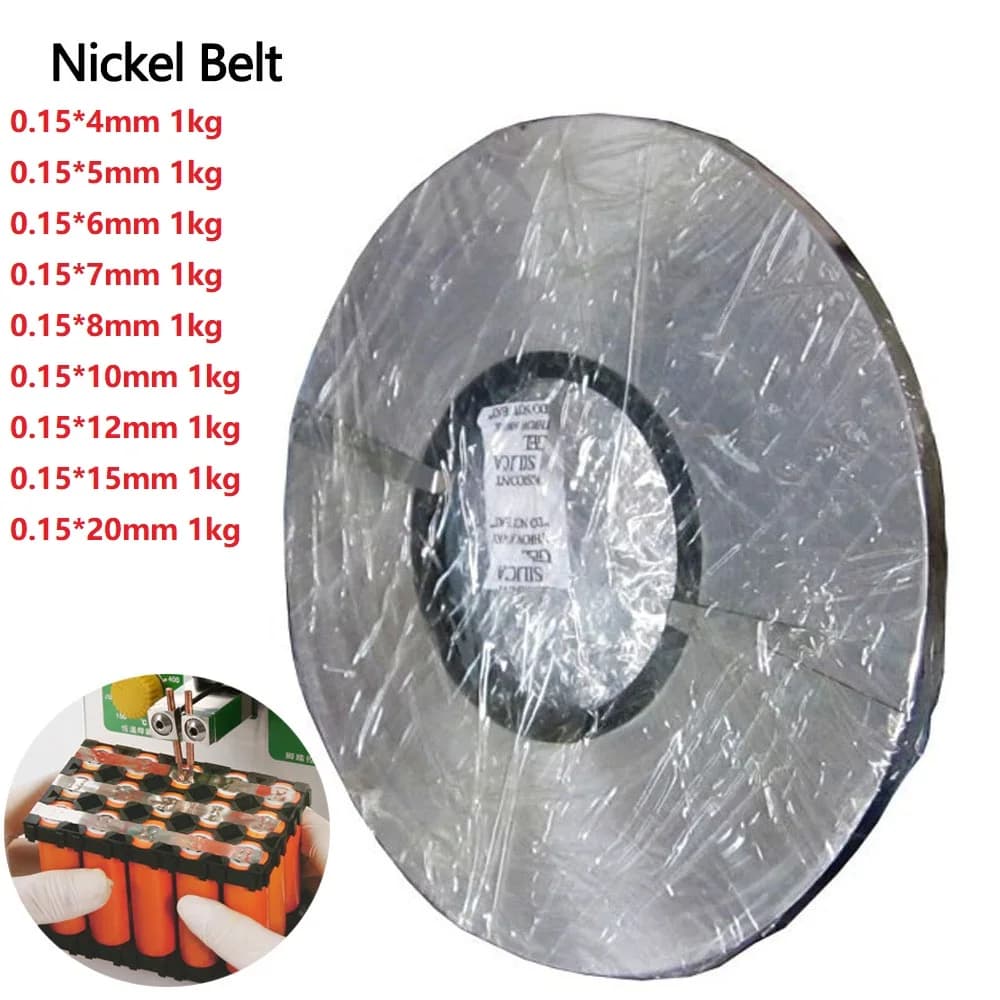 Striscia di nichel da 1 kg da 0,15x4 mm a 20 mm 18650 batteria per saldatura cintura in nichel che collega la batteria al litio con striscia di acciaio placcato nichel