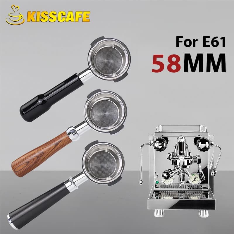 Portafiltro senza fondo da 58MM per E61 EXPOBAR con portafiltro portafiltro accessori per caffè macchina per caffè Espresso strumenti per Barista