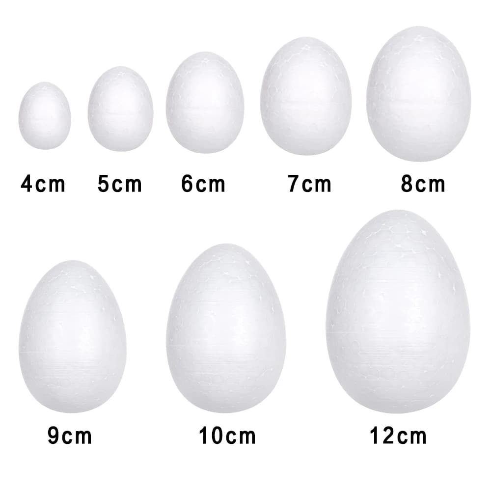 10 Pcs White Craft Balls Styrofoam Foam Egg Easter Party Decoration DIY painting ball toys children favors creative gifts handmade