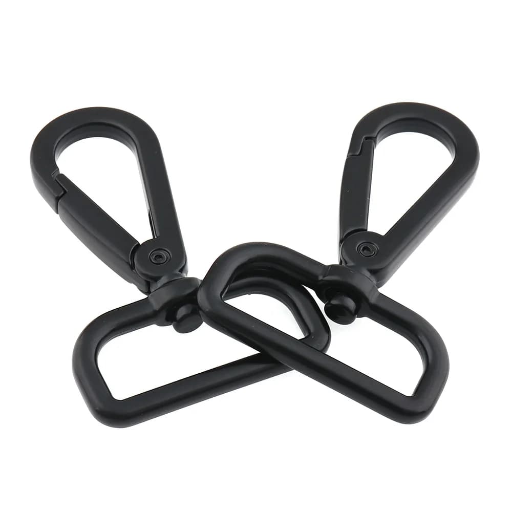 32mm Metallo Nero Girevole Aragosta Artiglio Chiusura Ganci Girevoli Clip Durevole Moschettone Clip Molla Portachiavi Portachiavi Per Borsa Tessitura