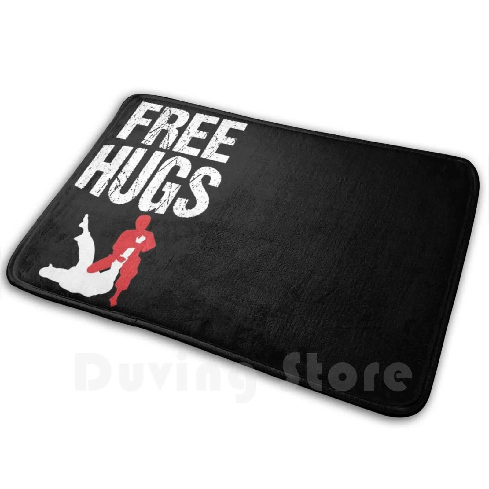 Cute Free Hugs Jiu Jitsu Bjj Arti marziali Tappeto Tappetino Tappeto Cuscino Free Hugs Jiu Jitsu Free Hugs Bjj Bjj Fighter Bjj