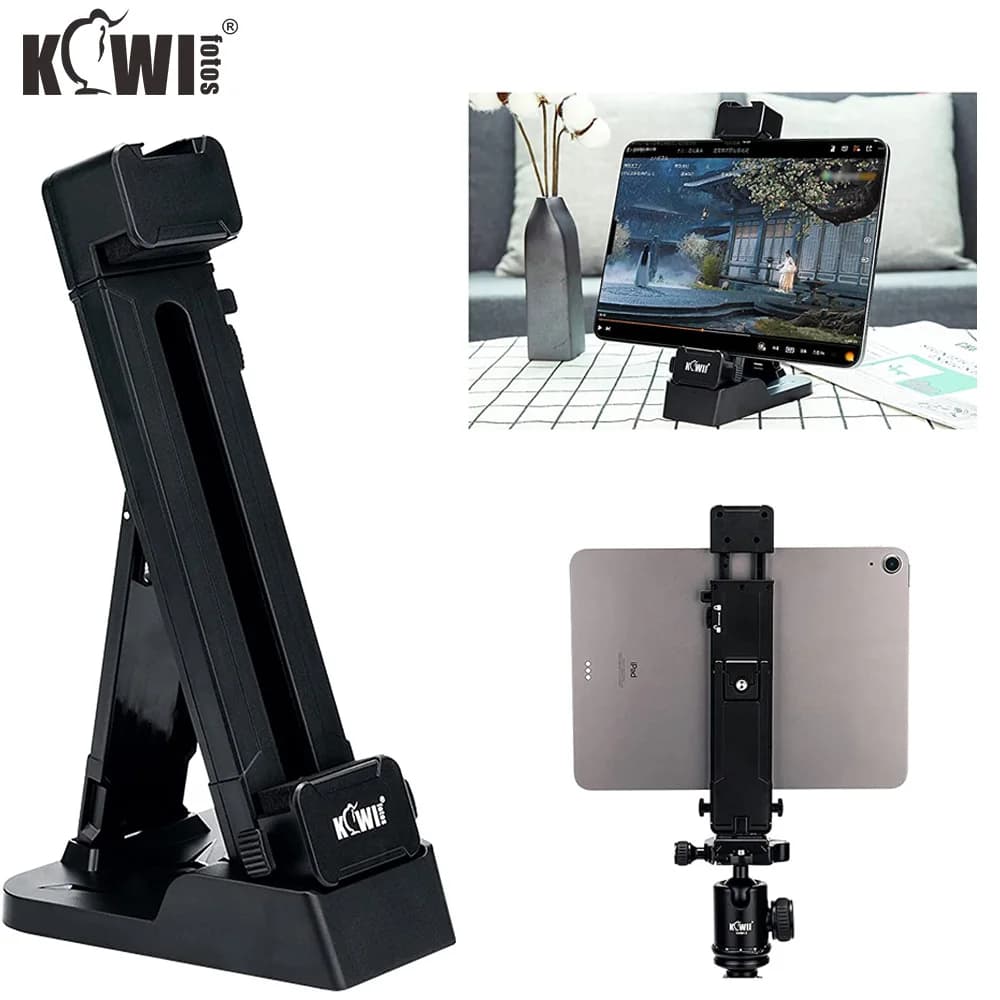 Supporto per treppiede per Tablet Versatile 2 in 1 e supporto per morsetto da tavolo con Base staccabile per scarpe fredde per treppiede Vlog Selfie Stick