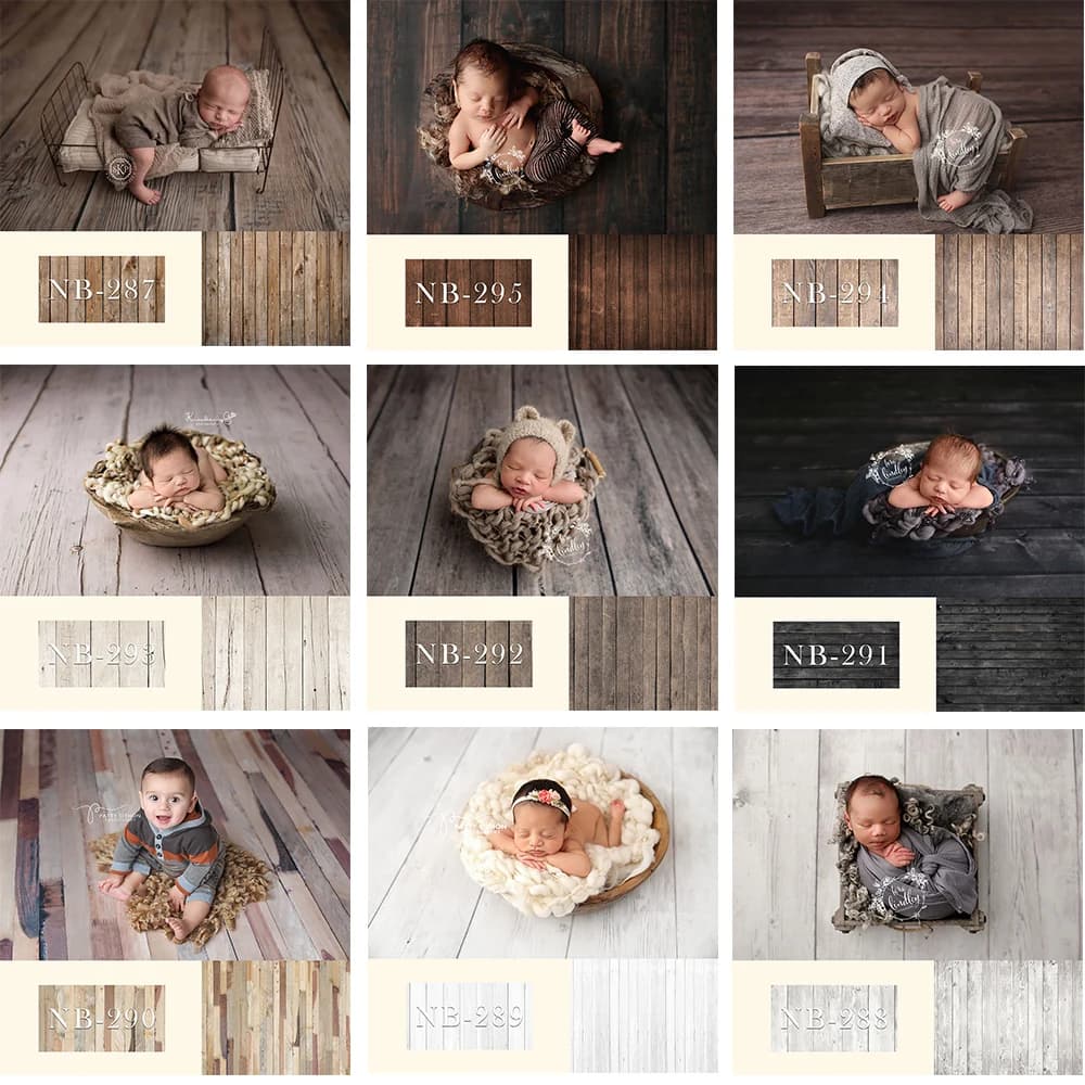 Sfondo fotografico per scattare foto neonato vinile photophone pavimento in legno video bambini neonati sparare oggetti di scena